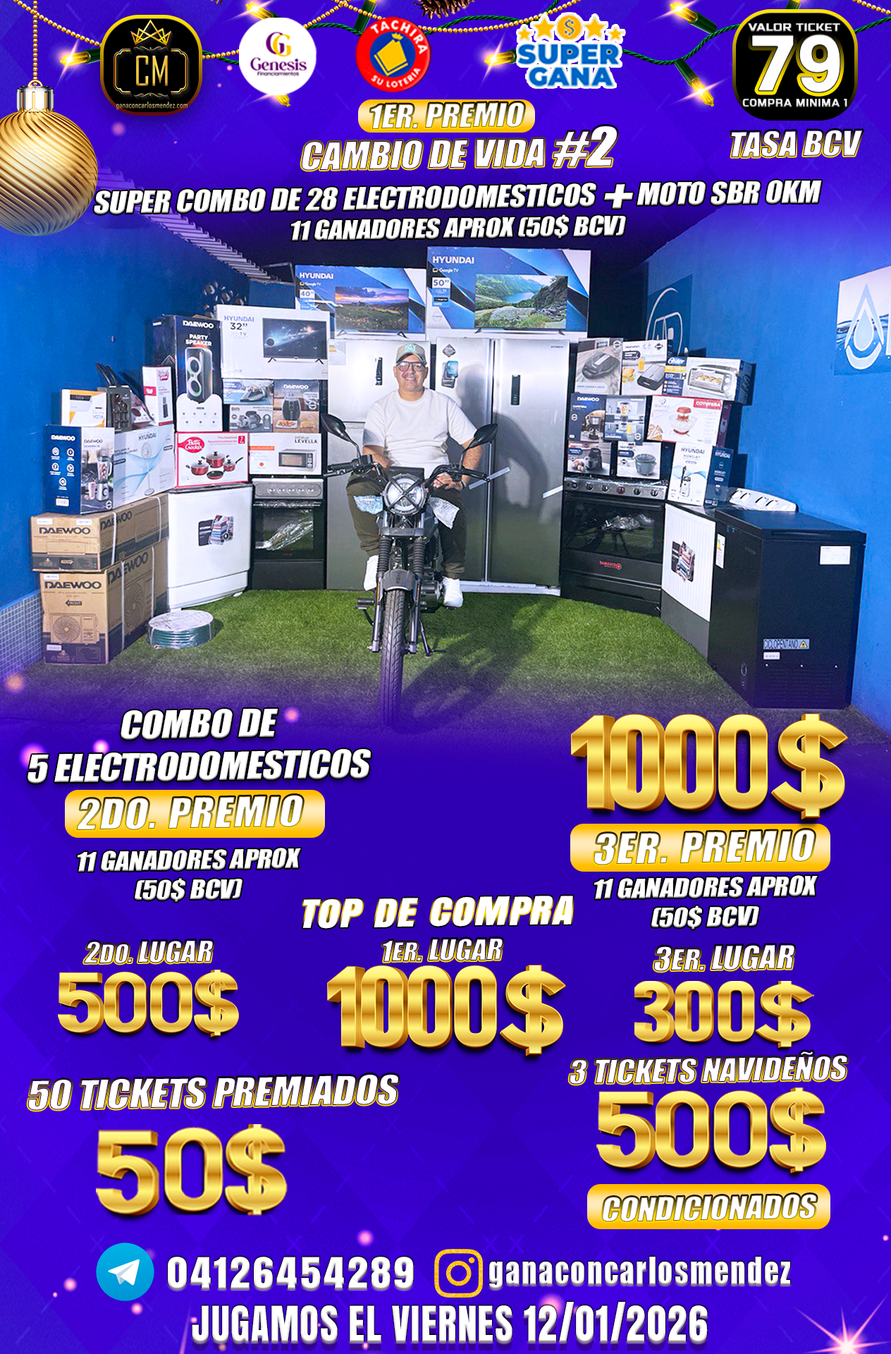 SORTEO CAMBIO DE VIDA #2 - JUGAMOS EL LUNES 12 DE ENERO 2026